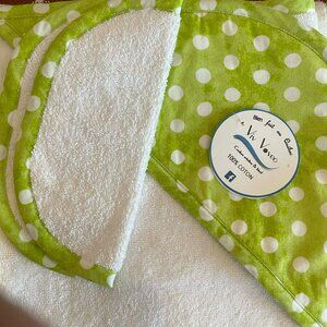 HOODED BATH TOWEL baby, toddler with washcloth, 100% cotton terrycloth. NWT